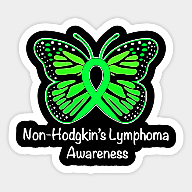 Non-Hodgkin's Lymphoma Butterfly of Hope Sticker by PenguinCornerStore